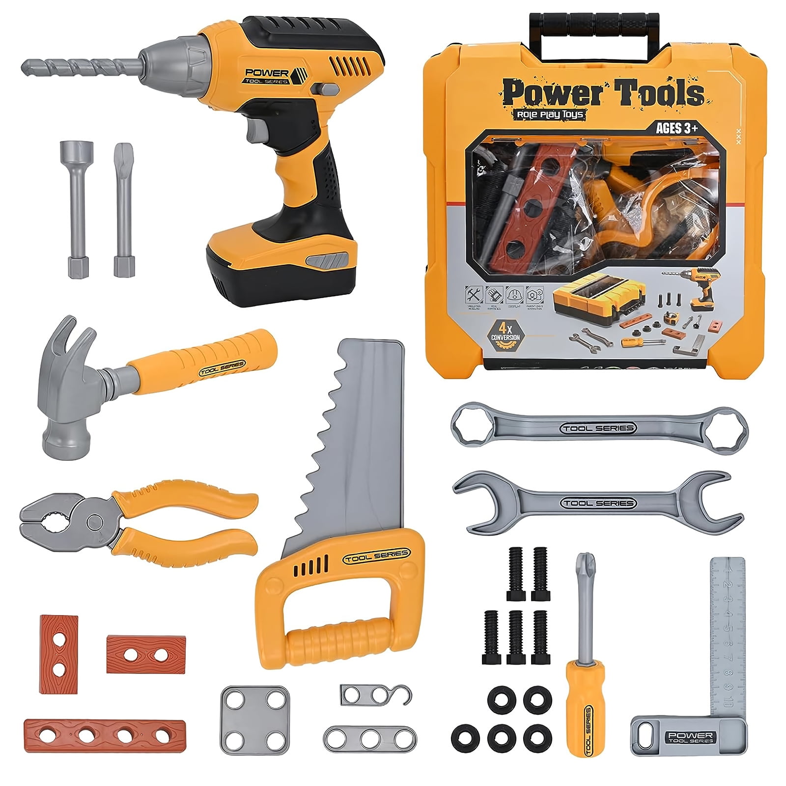 Flooyes Kids Boys Tool Set,STEM Education Learning Toys with Tool Box