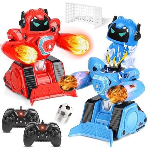Flooyes Remote Control Robot Toys for Kids, Football Battle Robot Gift for Boys Girls Age 3 4 5 6 7 8+