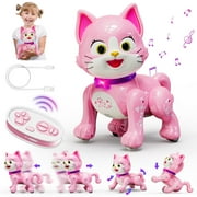 Flooyes Robot Pets Robot Cat, Toy Gift for Boys and Girls Ages 3-12, STEM Smart Robot for Kids, Interactive Pet Toy with Music and Dance