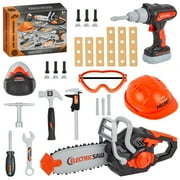 Flooyes Tool Set for Kids, Pretend Play Construction Kits for Boys Toddlers