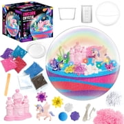 Flooyes Unicorn Gift for Girls 6 7 8 9 10 12+, DIY Unicorn Terrarium Kit for Kids with Growing Crystals, Art& Crafts Kit Night Light,STEM Educational Toy, Birth