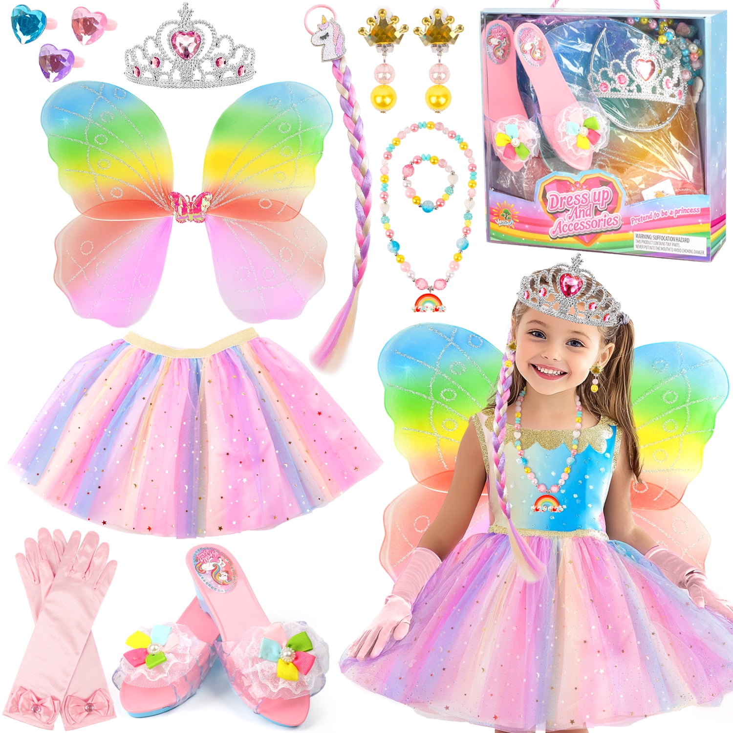 ToyVelt Princess Dress Up Play Shoe and Jewelry Boutique Includes 4 Pairs of Shoes Multiple Fashion Accessories Best Toys for 3 4 Year Old Girls and Up Walmart