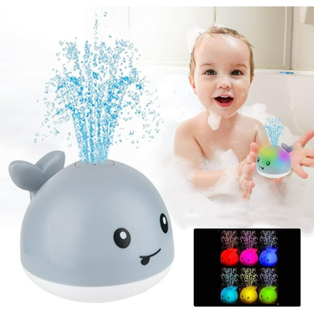 Flooyes Bath Toys for Kids, Whale Light up Floating Fountain Bath Toy