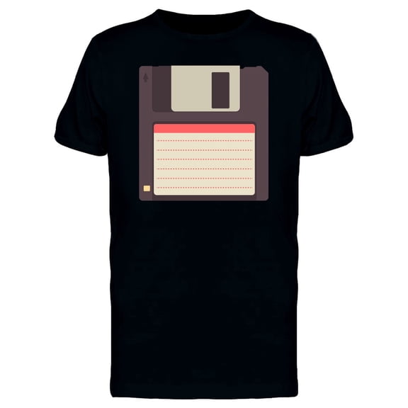 Floppy Disc Flat Style T-Shirt Men -Image by Shutterstock, Male Small