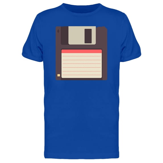 Floppy Disc Flat Style T-Shirt Men -Image by Shutterstock, Male XX-Large