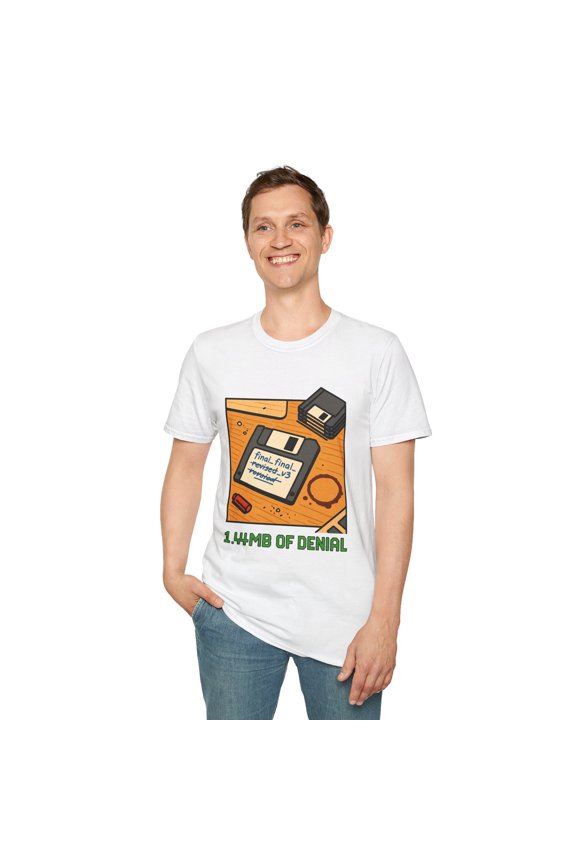 Floppy Disk Coffee Retro Tech Humor Unisex Softstyle T-Shirt