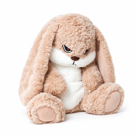 Floppy-Eared Rabbit Plush Toy, Seated Stuffed Bunny with PP Cotton Filling for Adults