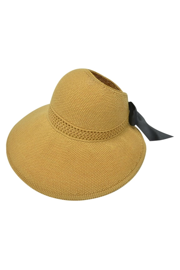 Floppy Sun Hats for Women Womens Floppy Sun Hat Beach Visor Boho Hats Cruise Hats for Women Foldable Beach HatWomen Ladies Summer Hat Floppy Beach Sunscreen Cycling Adjustable Cap Straw Hat