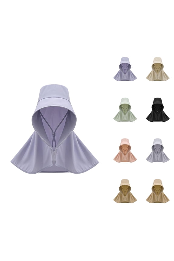 Floppy Sun Hats for Women UV Protection – Ice‑Silk Neck Flap Shade Hat with Wide Brim, Foldable Straw Vacation Hat for Gardening, Pool and Travel