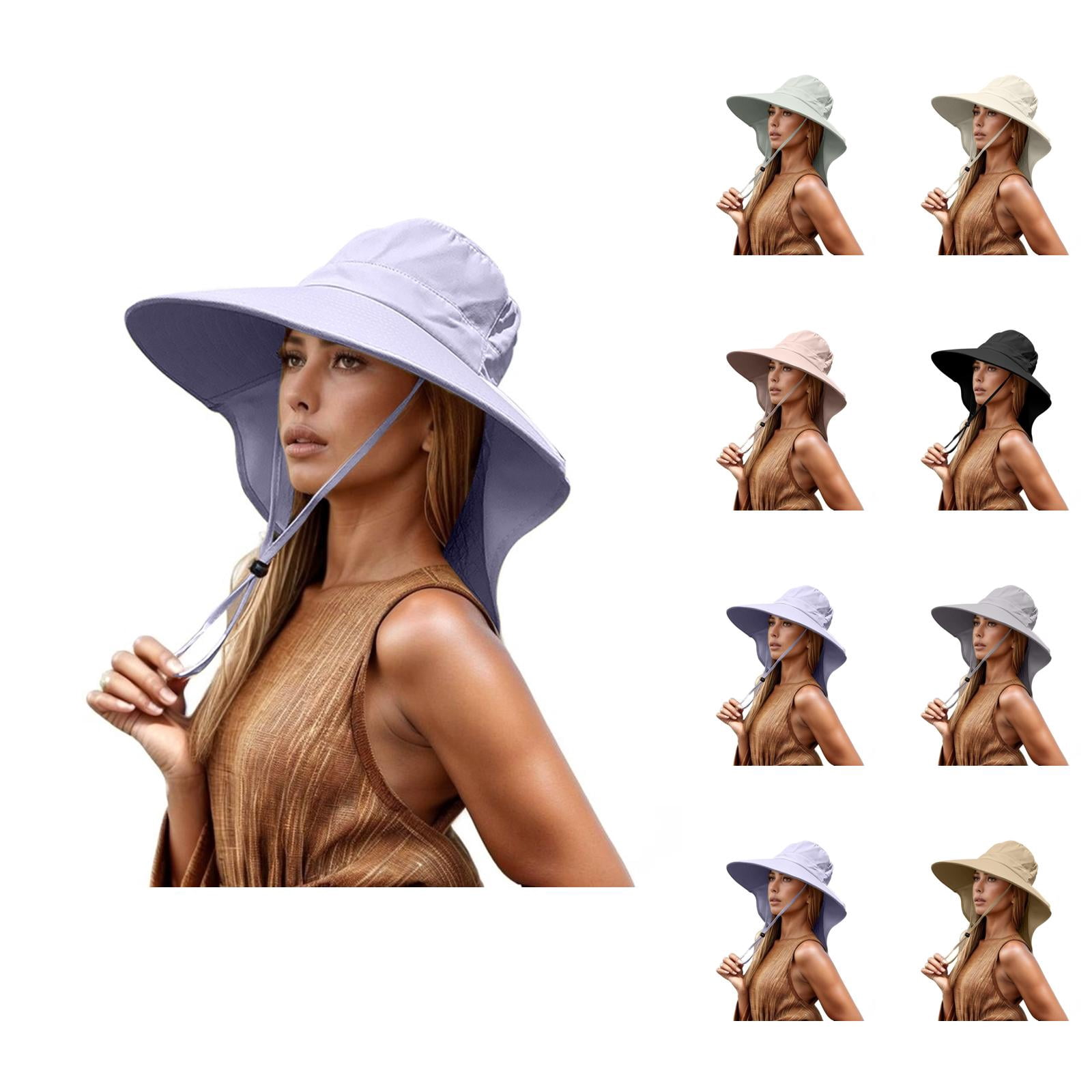 Wide Brim Bucket Hat Packable Travel UV Protection Adjustable Strap Casual Ultra Storm Bucket main image 2