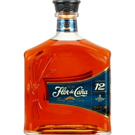 Flor de Caña 12 Centenario Rum, 1 - 750ml Glass Bottle, 40% ABV