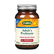 Flora Adult Blend Probiotic Capsules - 17 billion CFU - Vegetarian, Gluten Free - For Adults Age 19-54 (Udo’s Choice), 60 Count