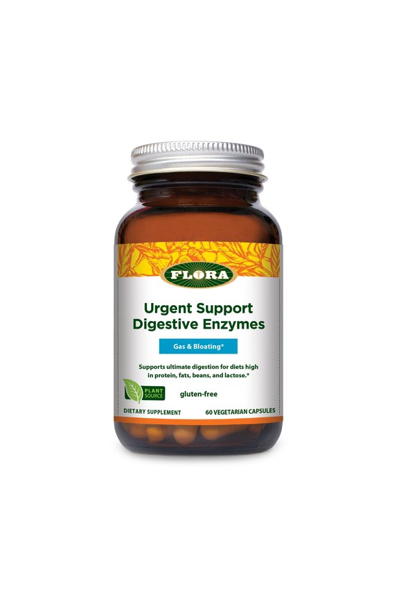 Urgent Support Digestive Enzymes - Digestion Support Supplement - Aids Bloating & Nutrient Absorption - Features 9 Enzymes - Gluten-Free & Non-GMO - 60 Vegetarian Capsules