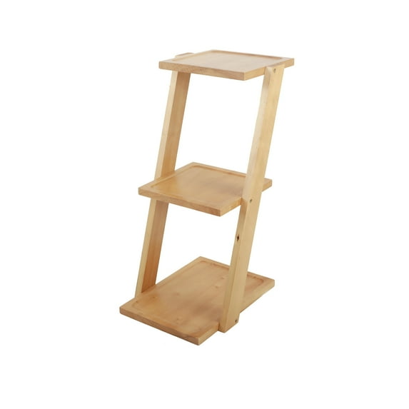 Flora Bunda 13"H 3-Tier Foldable Shelf Natural - Wood