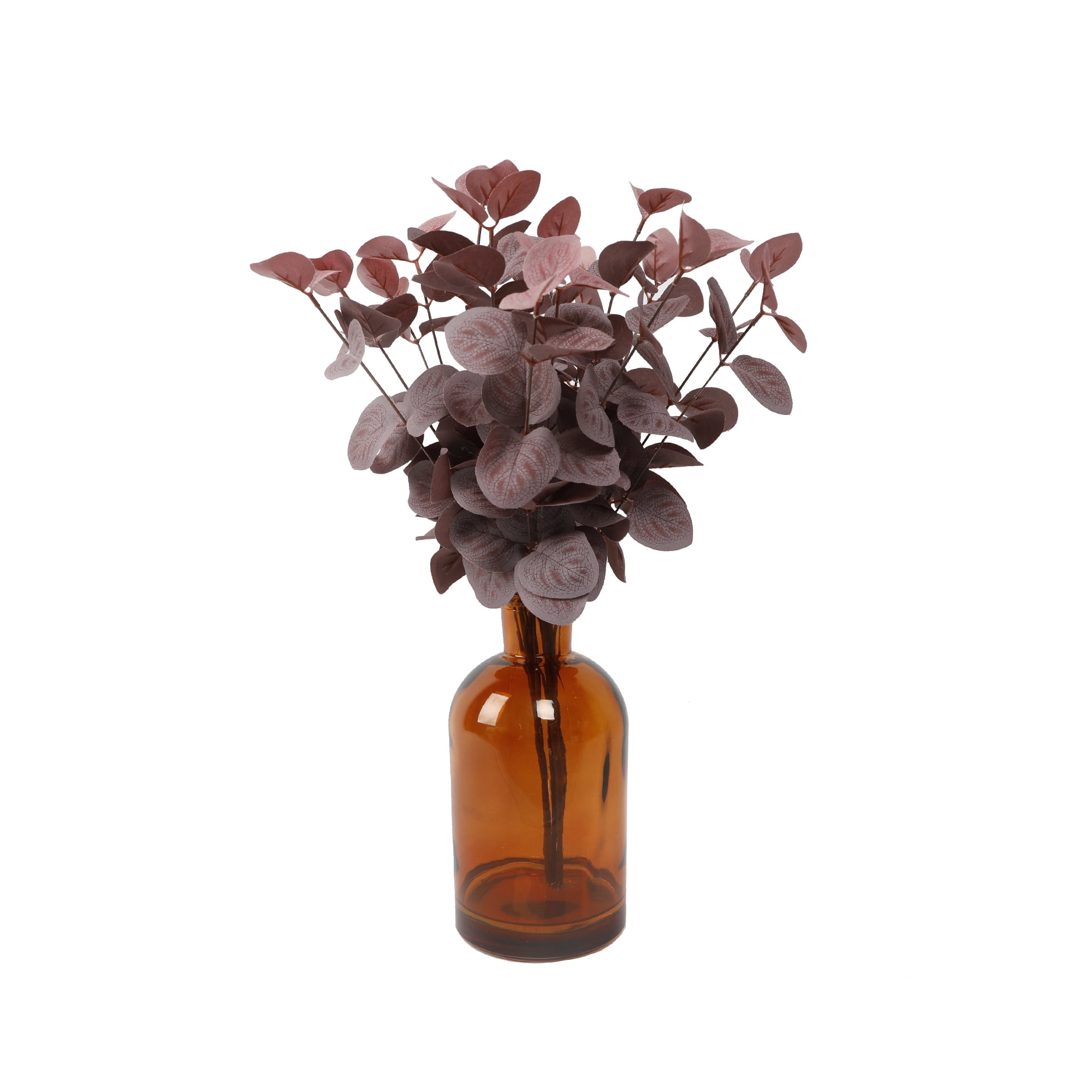 Flora Bunda 14" Artificial Fall Floral Arrangement in Matte Black Ceramic Vase for Tabletops - 1.4 lb.
