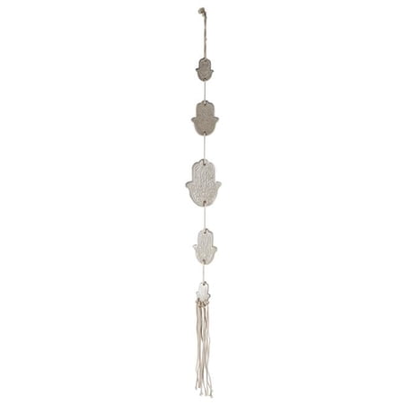 Flora Bunda 24"L Hamsa's Hand Ceramic with tassel