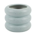 thumbnail image 1 of Flora Bunda 6" Ceramic Ribbed Pot 6X6X5.25,Speckle Blue, 1 of 2