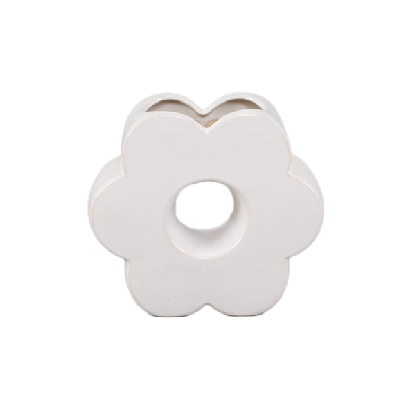 Flora Bunda 7"H Ceramic Flower Vase,Ivory