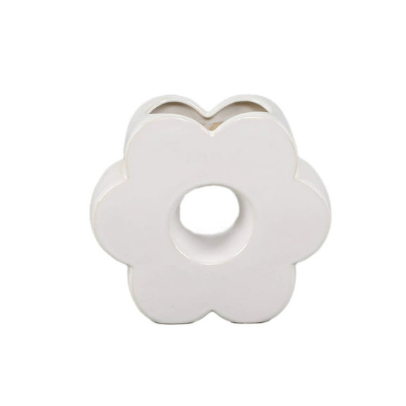 Flora Bunda 7"H Ceramic Flower Vase,Ivory