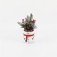 thumbnail image 1 of Flora Bunda Xmas Mix in Snowman Ceramic Pot 3X3X4, 1 of 2