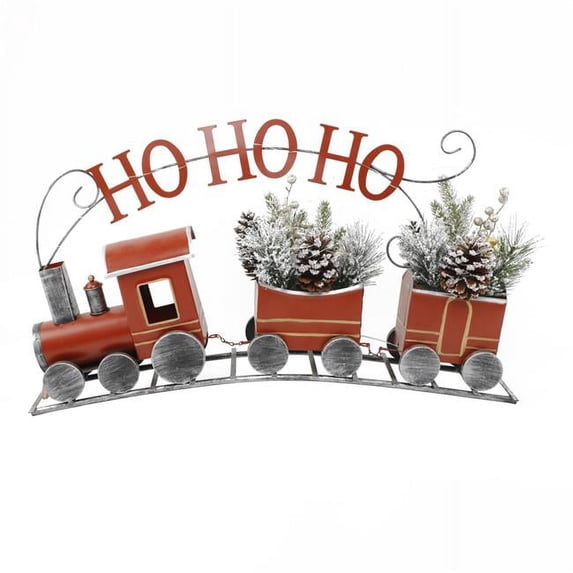 Flora Bunda CH2128E 28.75'L LED Tin Train w/ Pines
