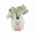 thumbnail image 1 of Flora Bunda CS4227E-WH 4' Lamb's Ear Ceramic Bunny With Pink Bow, 1 of 2