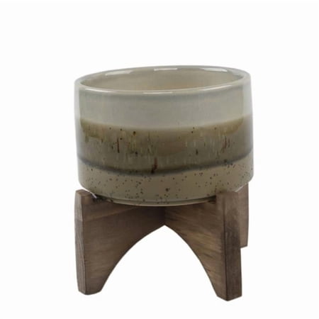 Flora Bunda CT738E-GY 5' Ash finish Ceramic on Wood Stand,Grey
