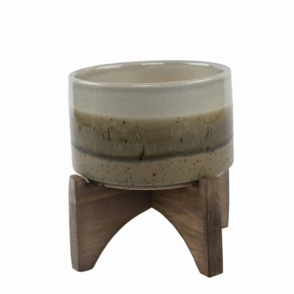 Flora Bunda CT738E-GY 5' Ash finish Ceramic on Wood Stand,Grey