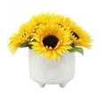 thumbnail image 1 of Flora Bunda FA5591E-IVORY 9.5'H MD Blessed  Sunflowers Ceramic 4.75X4.75X4.25, 1 of 1