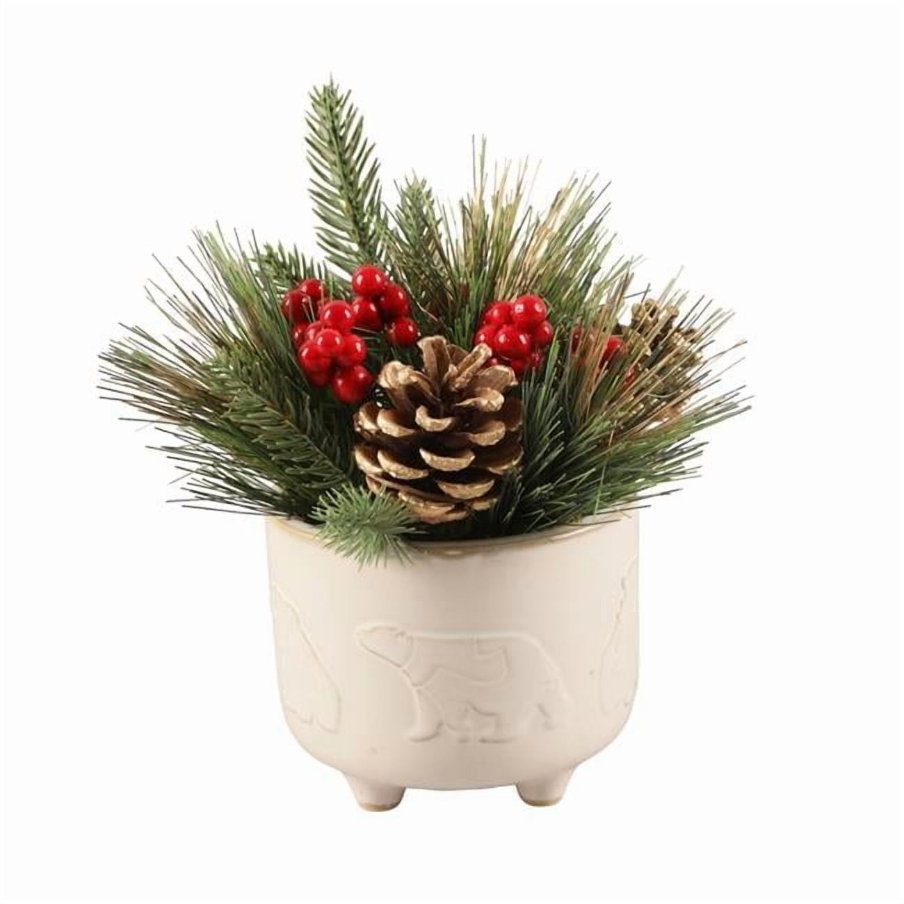 Flora Bunda Xmas Mix in 4.75" Bears Ceramic Footed