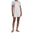 thumbnail image 1 of FLORA NIKROOZ Women's Lace Trim Ribbed Sleep Shirt Nightgown, Size Small,, 1 of 3