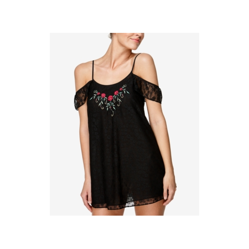 Flora By Flora Nikrooz Womens Angela Cold-Shoulder Lace Chemise Size Small