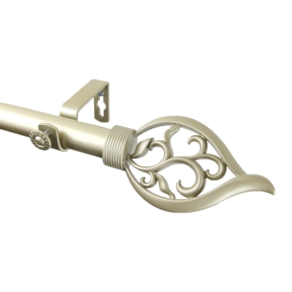 Flora Curtain Rod 48-84 inch - Light Gold