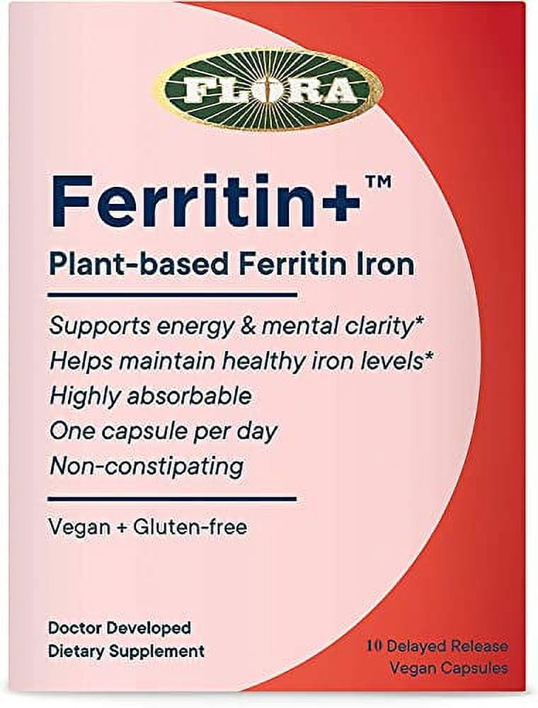 Flora Ferritin+ PlantBased Iron, Helps Maintain Healthy Iron Levels