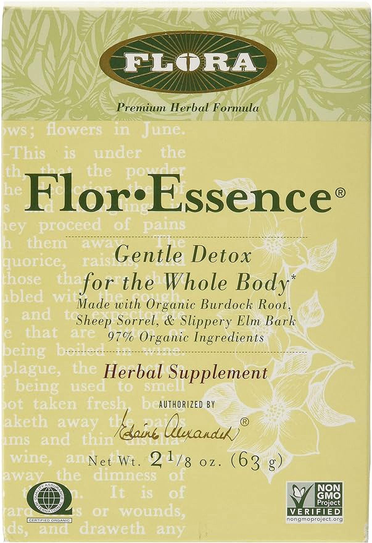 Flora Flor Essence Dry Tea Blend, Gentle Detox For The Whole Body, 2.1 ...
