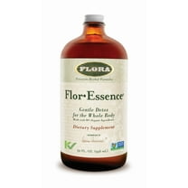 Flora Flor Essence Liquid Tea Blend 32fl oz LARGE - Gentle Detox Cleanse with Burdock Root, Slippery Elm, Kelp, Thistle - Premium Organic Ingredients