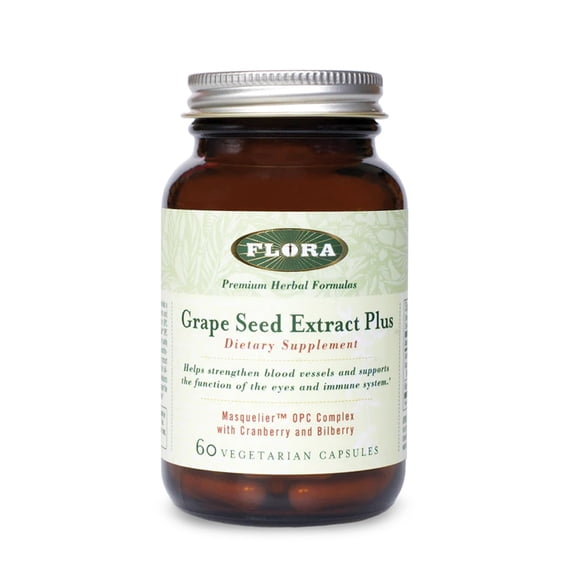 Flora Grape Seed Extract Plus, Antioxidant, Combat Free Radicals, 60 Count