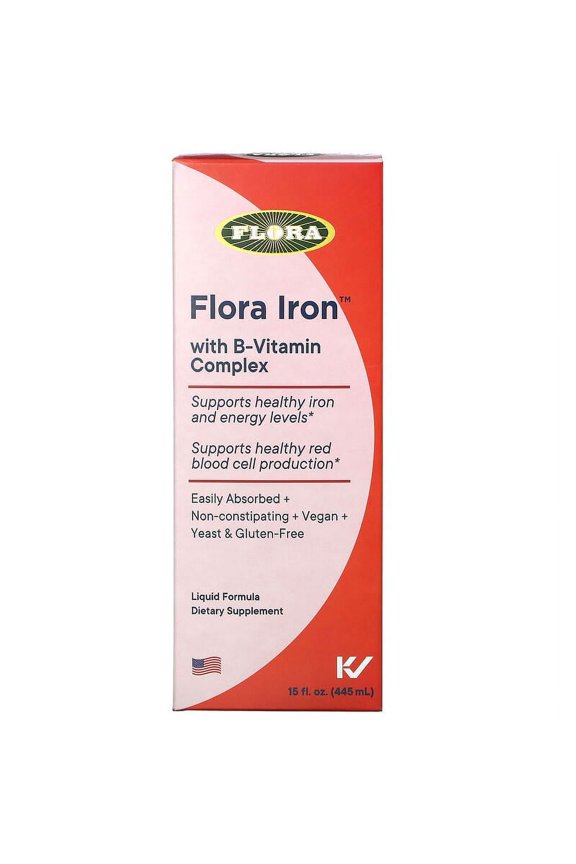 Iron With B-Vitamin Complex, Support Blood Cell Production, 15 Oz..