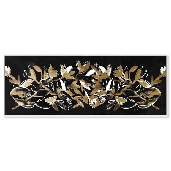 Flora Luxe Panoramic Canvas Botanical Wall Decor by Art Remedy, White Frame, 54x20