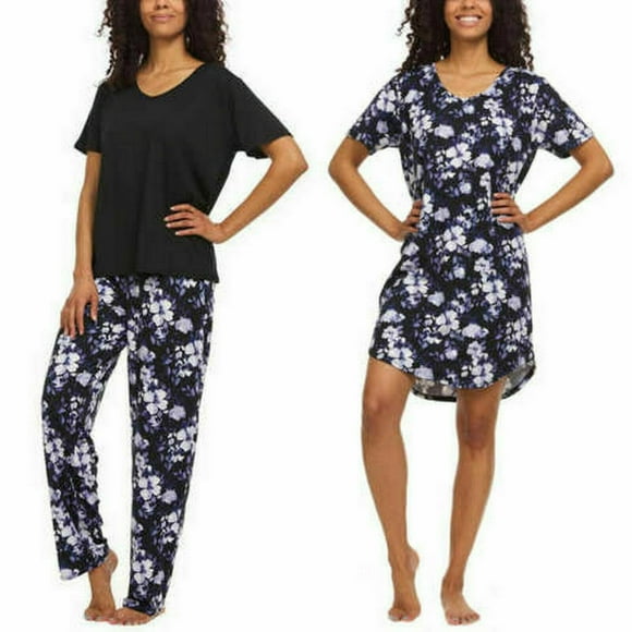 Nikrooz Women's 3-piece PJ Set (Black, Medium)