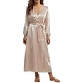 thumbnail image 1 of Flora Nikrooz Women's Stella Robe, Almond, Small/Medium, 1 of 3