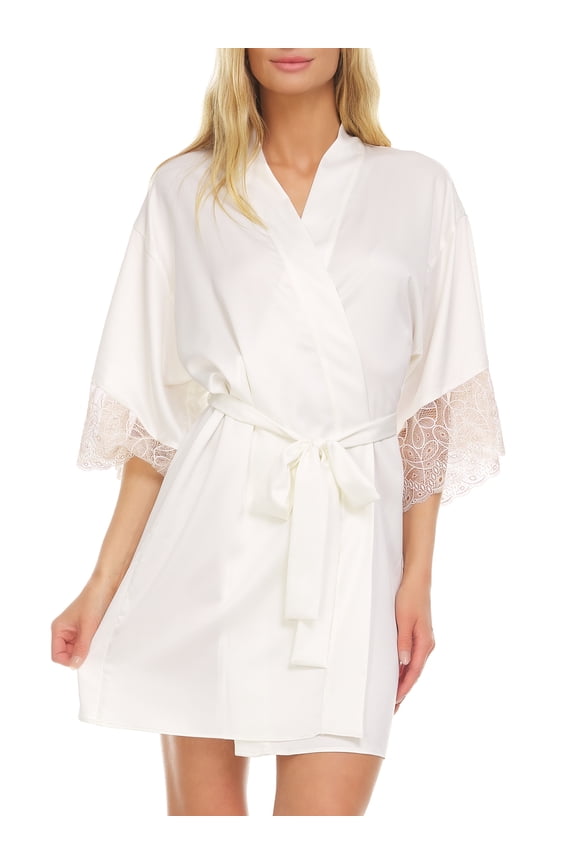 Womens Sydney Charmeuse Wrap Robe Style-Q81255