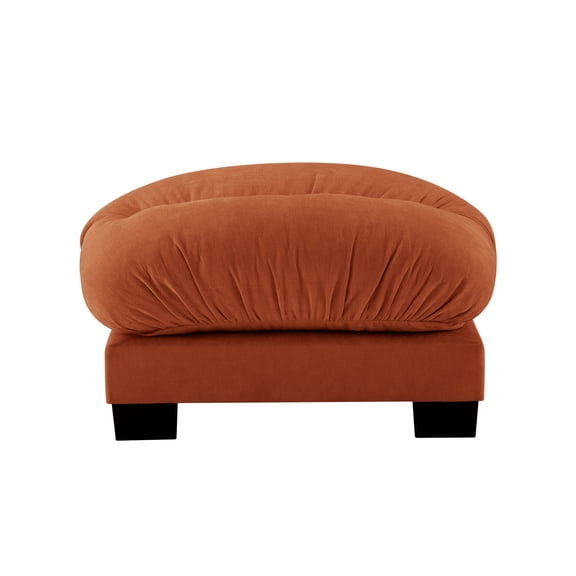 Flora Ottoman Chenille - Orange