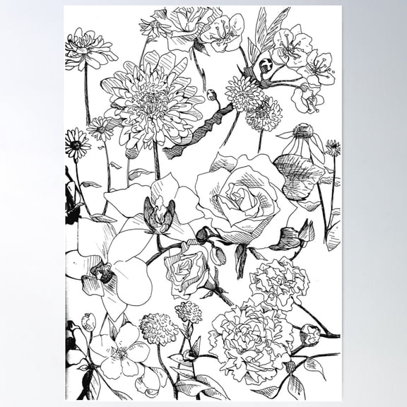 Flora Poster Wall Art, Modern Wall Decor For Living Room Bedroom, 24x36 UNFRAMED