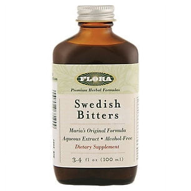 Flora Premium Herbal Swedish Bitters For Digestion, Alcohol Free, 3.4