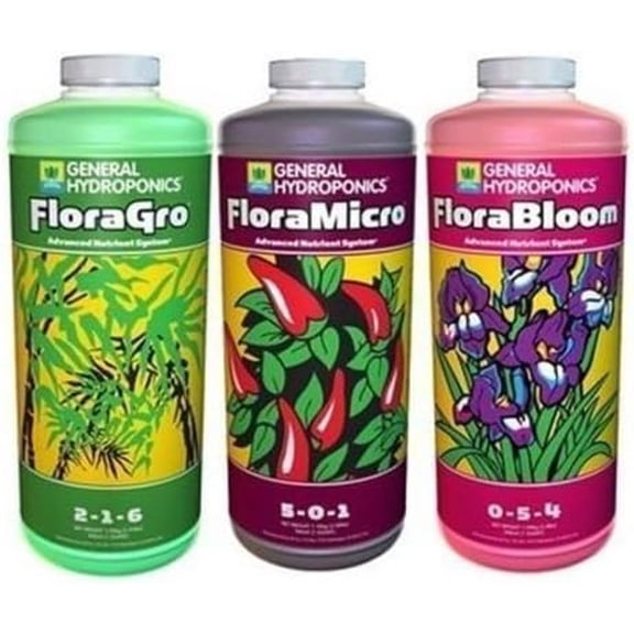 Flora Series 3 Quarts - Floragro Floramicro & Florabloom 32oz GRO Bloom MICR .*#GH45843 3468-T34562FD90185