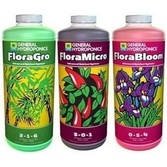 Flora Series 3 Quarts - Floragro Floramicro & Florabloom 32oz GRO Bloom MICR .*#GH45843 3468-T34562FD90185