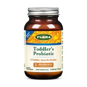 Flora - Toddlers Blend Probiotic, 3 Billion CFU Raw, Six-Infant & Toddler Specific Strains, Lactobacillus, Taste-Free, Dissolves Easy, Aids