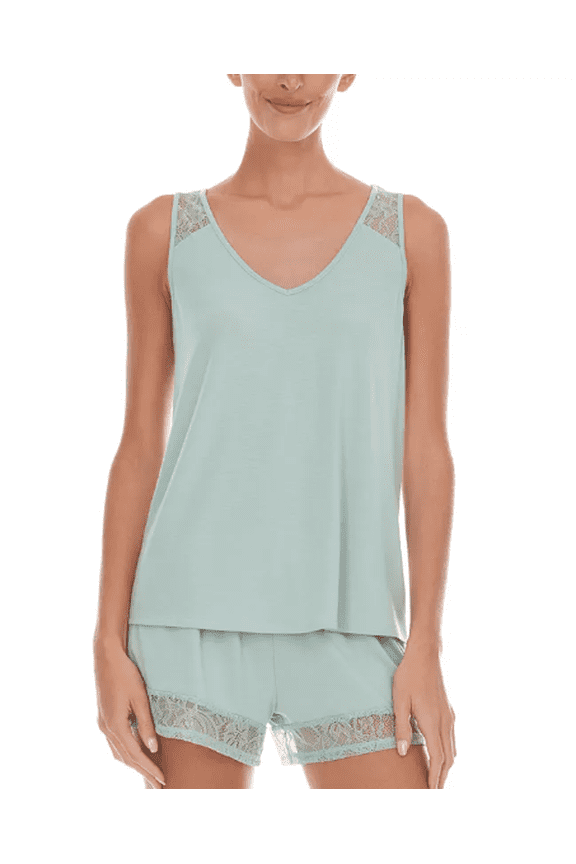 Flora by Flora Nikrooz Sage Frances Knit Cami Tap Pajama Set, Small