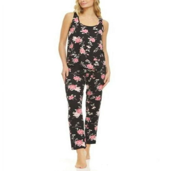 Flora by Flora Nikrooz Womens Lace Trim Tank Top & Pajama Pants Set